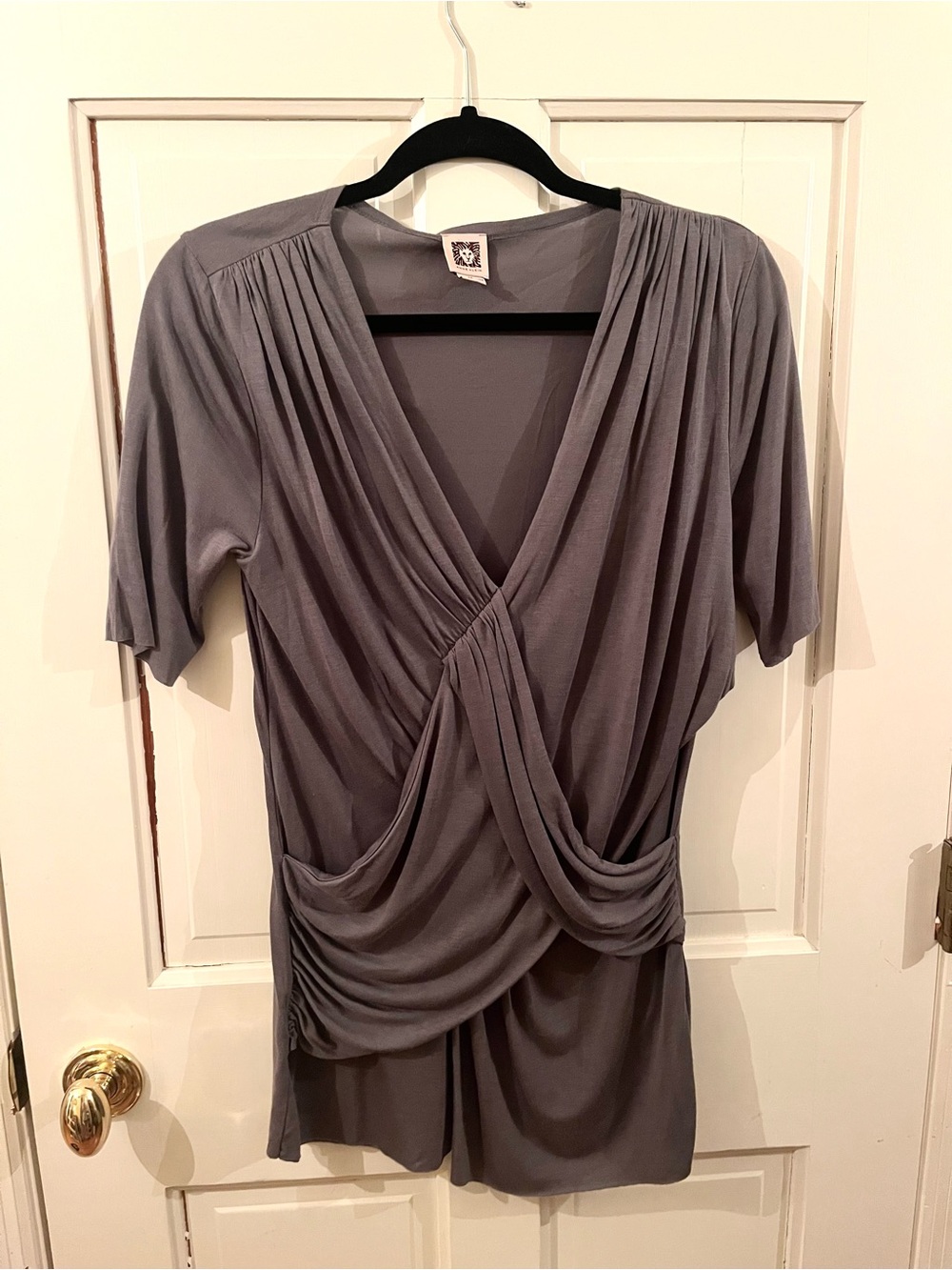 Y2K Anne Klein Relaxed Draped V Neck Women’s Medium